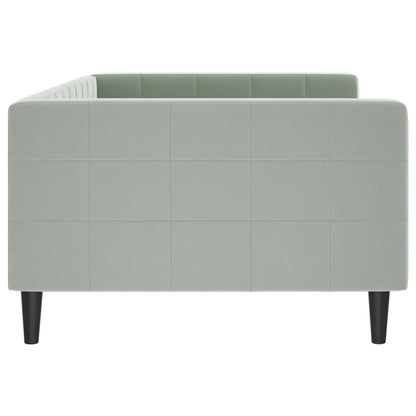vidaXL Letto da Giorno Grigio Chiaro 100x200 cm in Velluto