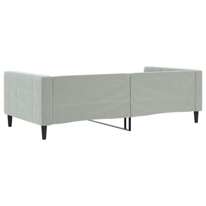 vidaXL Letto da Giorno Grigio Chiaro 100x200 cm in Velluto