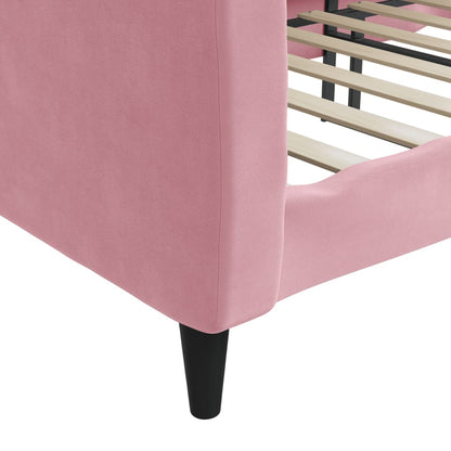 vidaXL Letto da Giorno Rosa 80x200 cm in Velluto