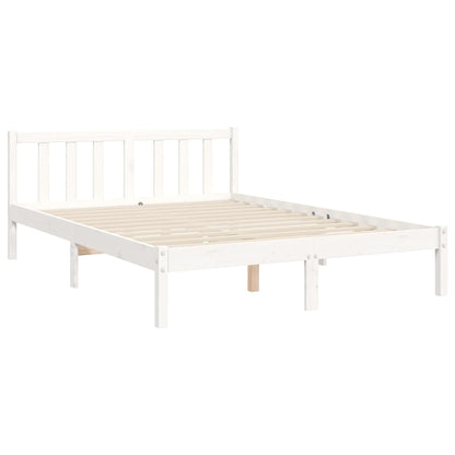 vidaXL Giroletto senza Materasso Bianco 140x200 cm Legno Massello Pino