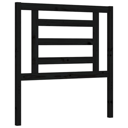 vidaXL Giroletto con Testiera Nero 100x200 cm in Legno Massello