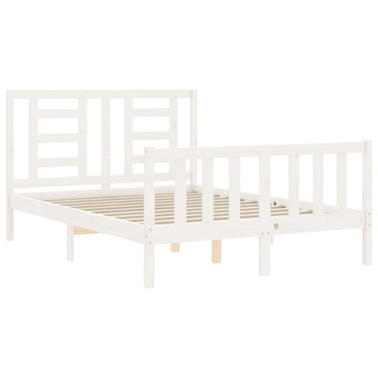 vidaXL Giroletto senza Materasso Bianco 120x200 cm Legno Massello Pino