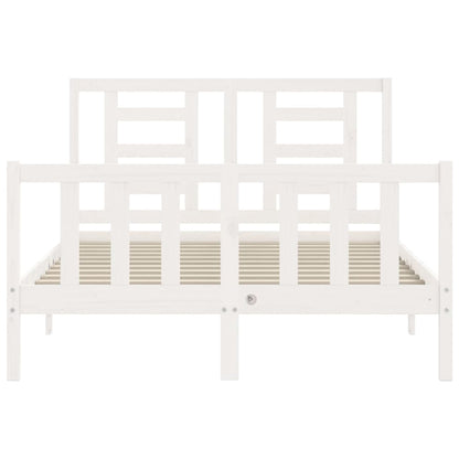 vidaXL Giroletto senza Materasso Bianco 120x200 cm Legno Massello Pino