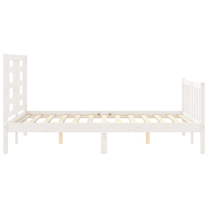 vidaXL Giroletto senza Materasso Bianco 120x200 cm Legno Massello Pino