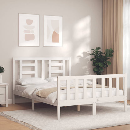 vidaXL Giroletto senza Materasso Bianco 120x200 cm Legno Massello Pino