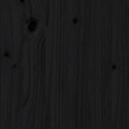 vidaXL Giroletto con Testiera Nero 200x200 cm in Legno Massello
