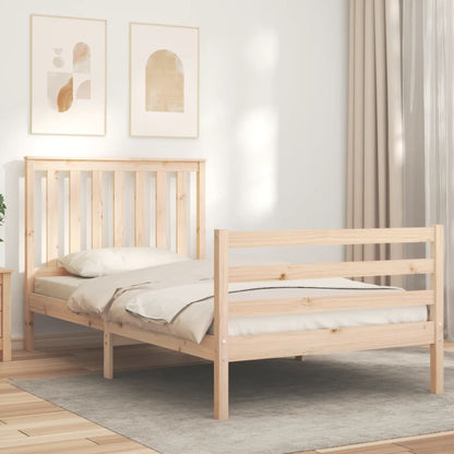 vidaXL Giroletto con Testiera 100x200 cm in Legno Massello