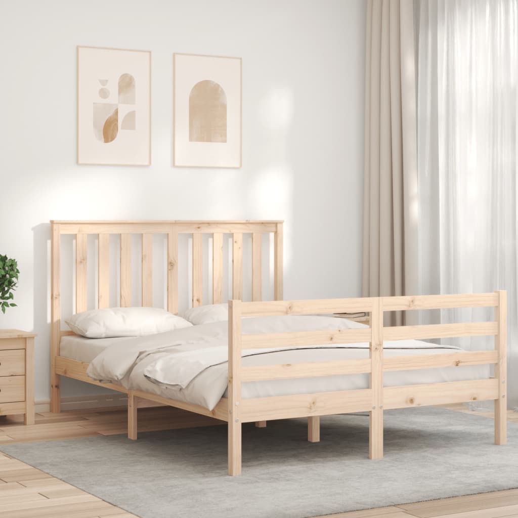 vidaXL Giroletto con Testiera 120x200 cm in Legno Massello