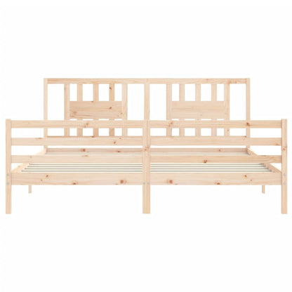vidaXL Giroletto con Testiera 200x200 cm in Legno Massello