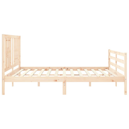 vidaXL Giroletto con Testiera 200x200 cm in Legno Massello