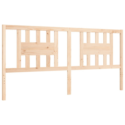 vidaXL Giroletto con Testiera 200x200 cm in Legno Massello