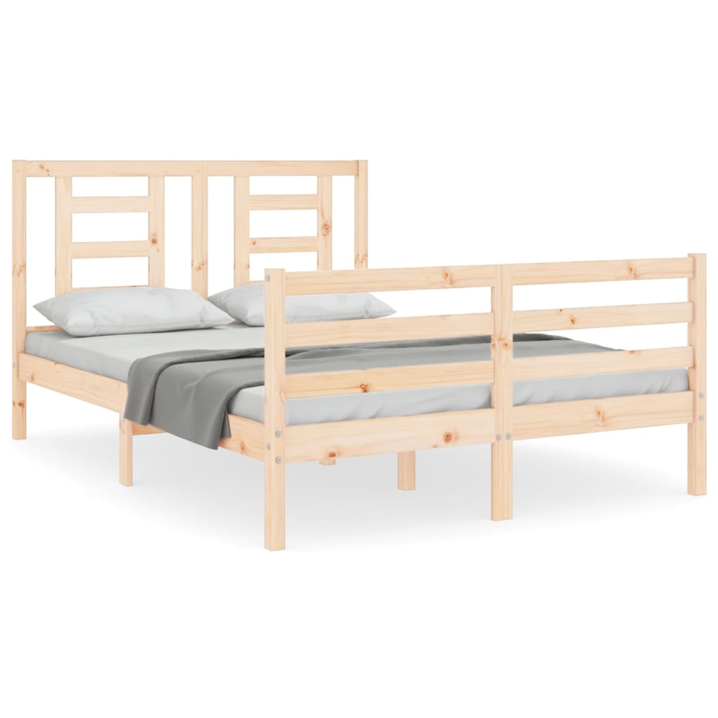 vidaXL Giroletto con Testiera 140x190 cm in Legno Massello