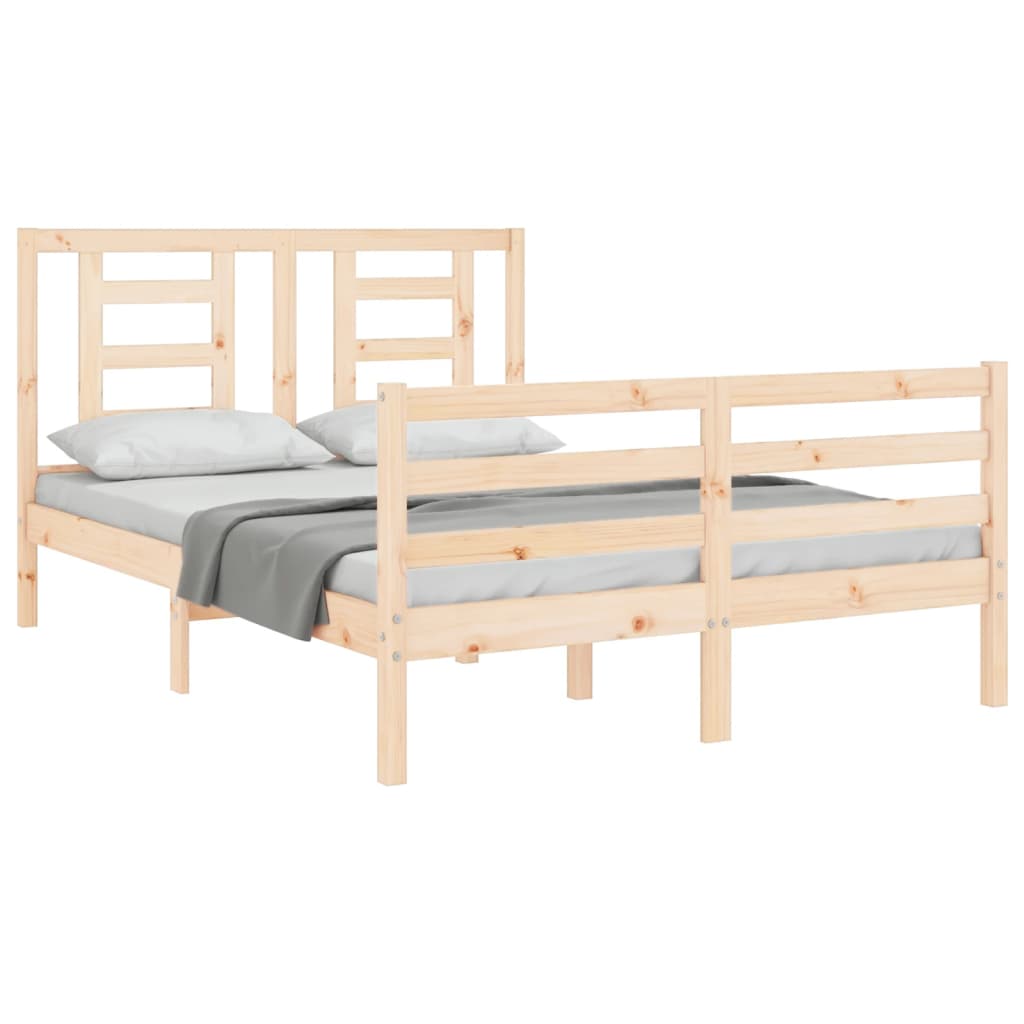 vidaXL Giroletto con Testiera 140x190 cm in Legno Massello