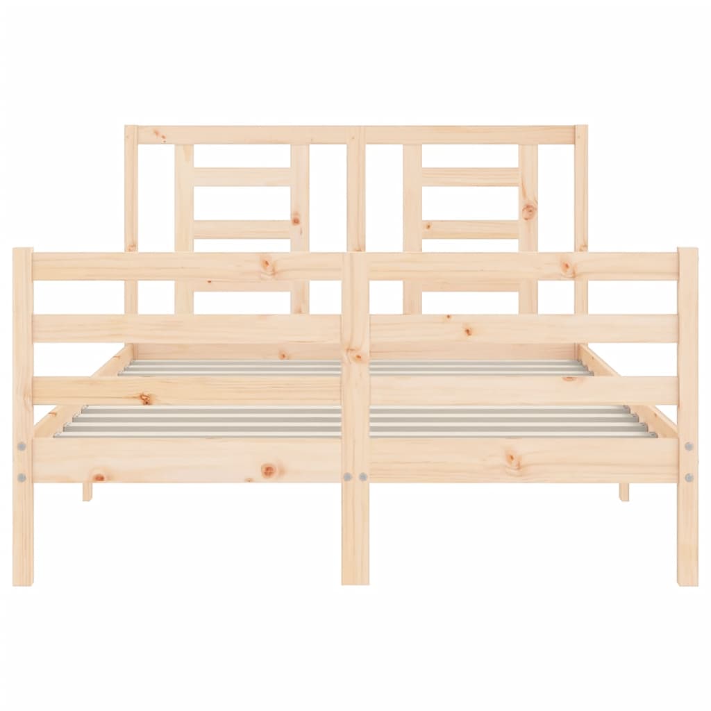 vidaXL Giroletto con Testiera 140x190 cm in Legno Massello