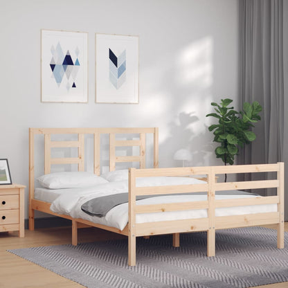 vidaXL Giroletto con Testiera 140x190 cm in Legno Massello