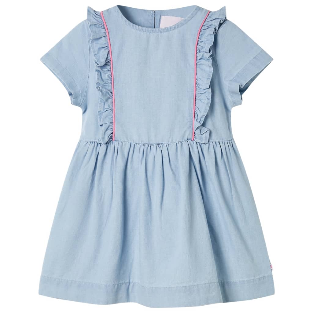 Abito da Bambina con Volant Blu Tenue 92