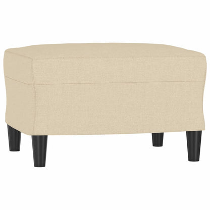 vidaXL Poltrona con Poggiapiedi Crema 60 cm in Tessuto