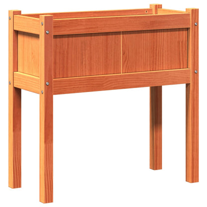 vidaXL Fioriera Giardino Gambe Marrone Cera 70x31x70 cm Massello Pino VIDAXL