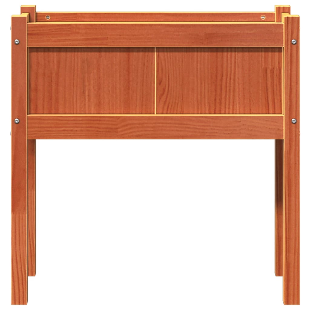 vidaXL Fioriera Giardino Gambe Marrone Cera 70x31x70 cm Massello Pino VIDAXL