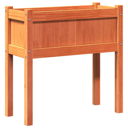 vidaXL Fioriera Giardino Gambe Marrone Cera 70x31x70 cm Massello Pino VIDAXL