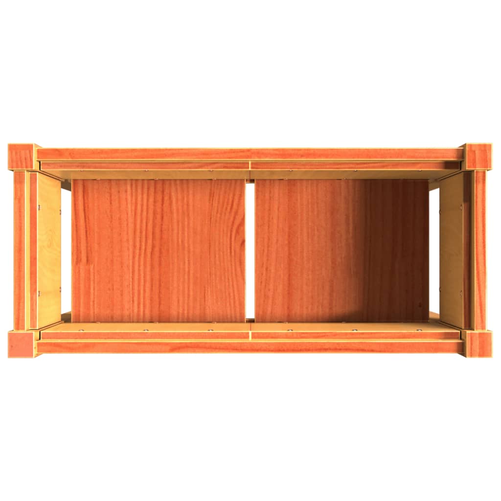 vidaXL Fioriera Giardino Gambe Marrone Cera 70x31x70 cm Massello Pino VIDAXL
