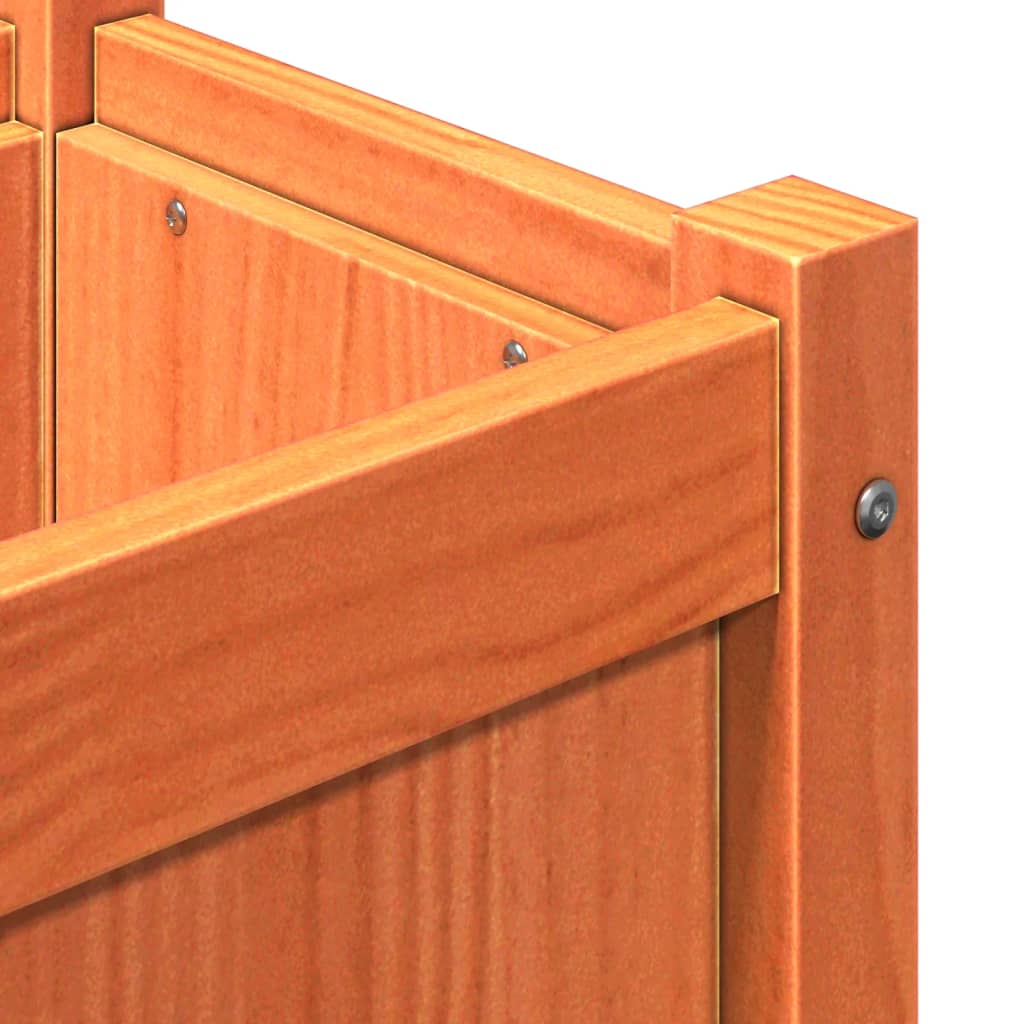 vidaXL Fioriera Giardino Gambe Marrone Cera 70x31x70 cm Massello Pino VIDAXL