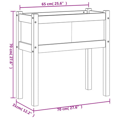vidaXL Fioriera Giardino con Gambe 70x31x70 cm Legno Massello Douglas