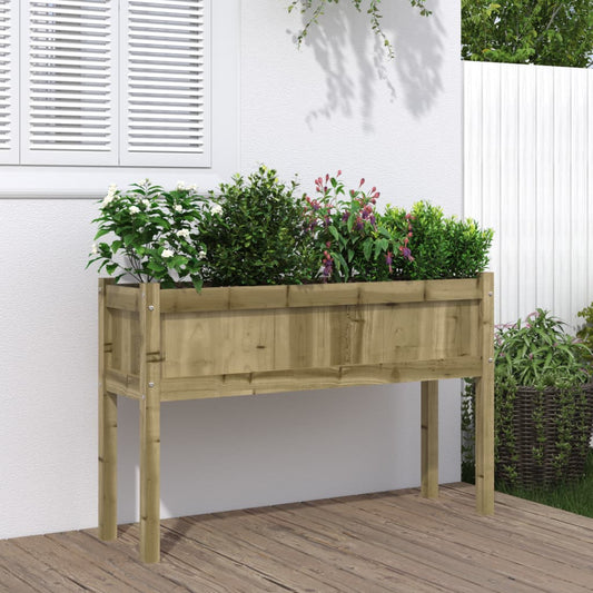 vidaXL Fioriera Giardino con Gambe 110x31x70 cm Legno Pino Impregnato VIDAXL