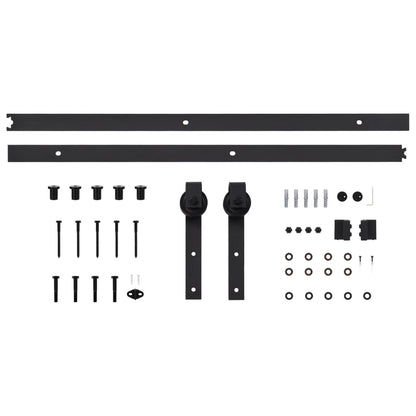 vidaXL Porta Scorrevole con Set Hardware 90x210 cm Legno Massello Pino