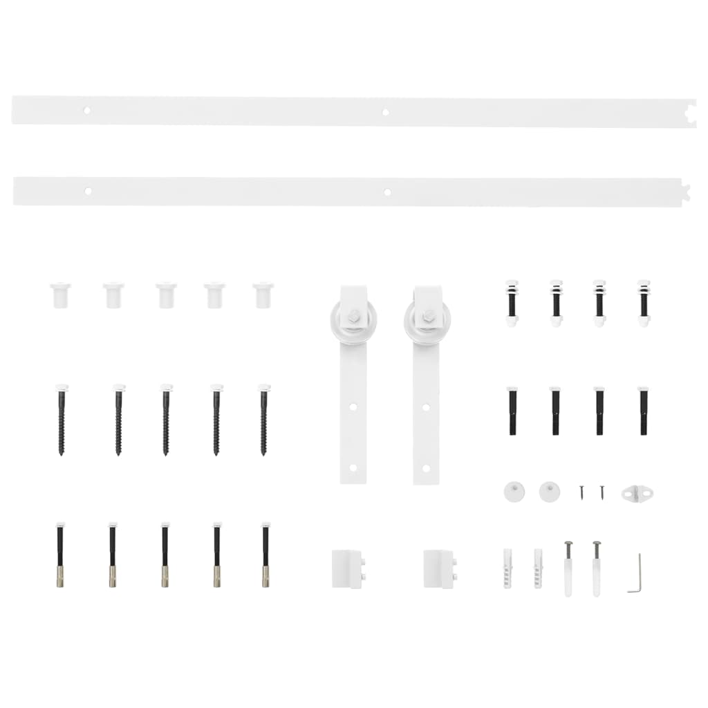 vidaXL Porta Scorrevole con Set Hardware 95x210 cm Legno Massello Pino