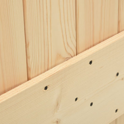 vidaXL Porta Scorrevole con Set Hardware 95x210 cm Legno Massello Pino