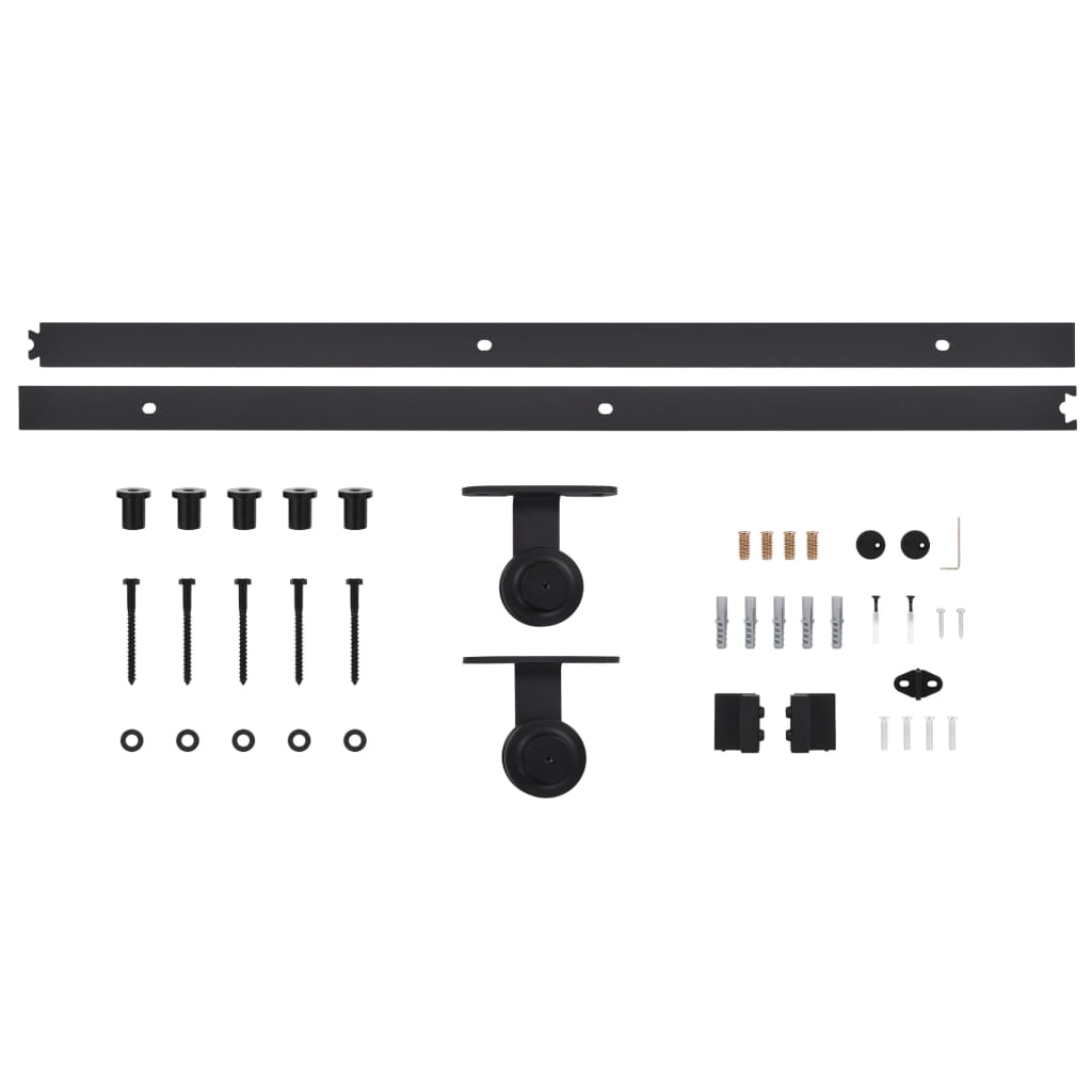 vidaXL Porta Scorrevole con Set Hardware 95x210 cm Legno Massello Pino