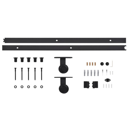 vidaXL Porta Scorrevole con Set Hardware 100x210cm Legno Massello Pino