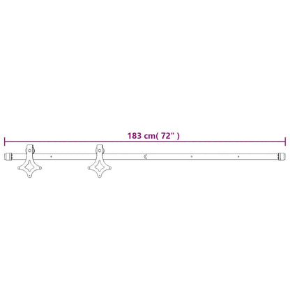 vidaXL Porta Scorrevole con Set Hardware 80x210 cm Legno Massello Pino