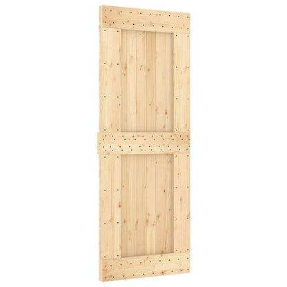 vidaXL Porta Scorrevole con Set Hardware 80x210 cm Legno Massello Pino