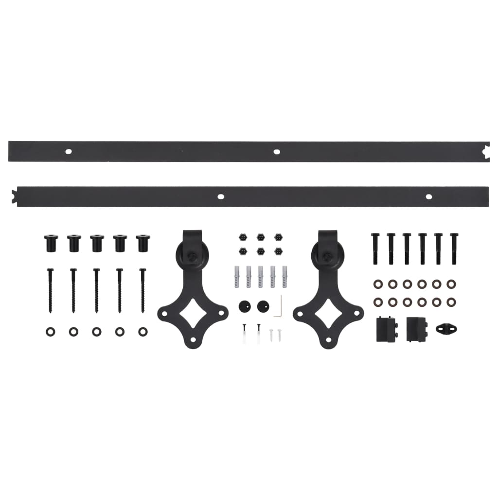 vidaXL Porta Scorrevole con Set Hardware 80x210 cm Legno Massello Pino