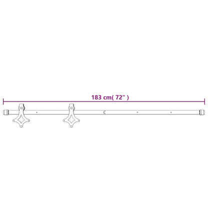 vidaXL Porta Scorrevole con Set Hardware 70x210 cm Legno Massello Pino