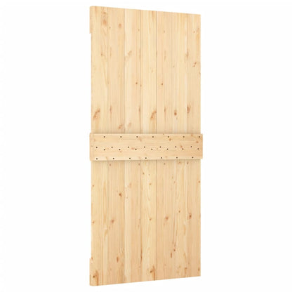 vidaXL Porta Scorrevole con Set Hardware 100x210cm Legno Massello Pino