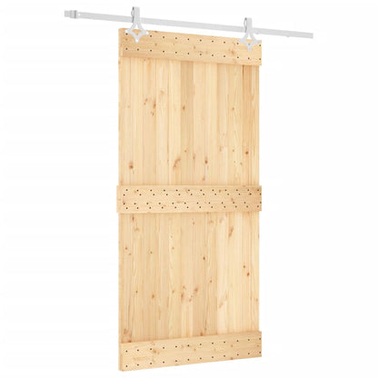 vidaXL Porta Scorrevole con Set Hardware 100x210cm Legno Massello Pino