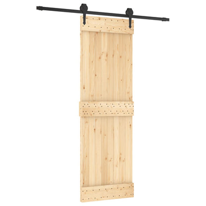 vidaXL Porta Scorrevole con Set Hardware 70x210 cm Legno Massello Pino