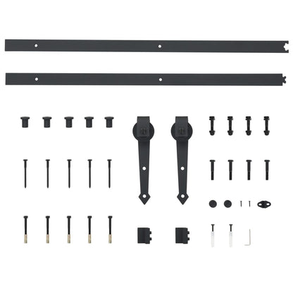 vidaXL Porta Scorrevole con Set Hardware 70x210 cm Legno Massello Pino