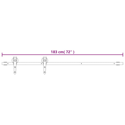 vidaXL Porta Scorrevole con Set Hardware 85x210 cm Legno Massello Pino