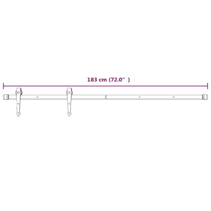 vidaXL Porta Scorrevole con Set Hardware 85x210 cm Legno Massello Pino