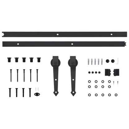 vidaXL Porta Scorrevole con Set Hardware 70x210 cm Legno Massello Pino