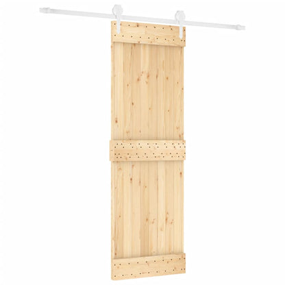 vidaXL Porta Scorrevole con Set Hardware 70x210 cm Legno Massello Pino