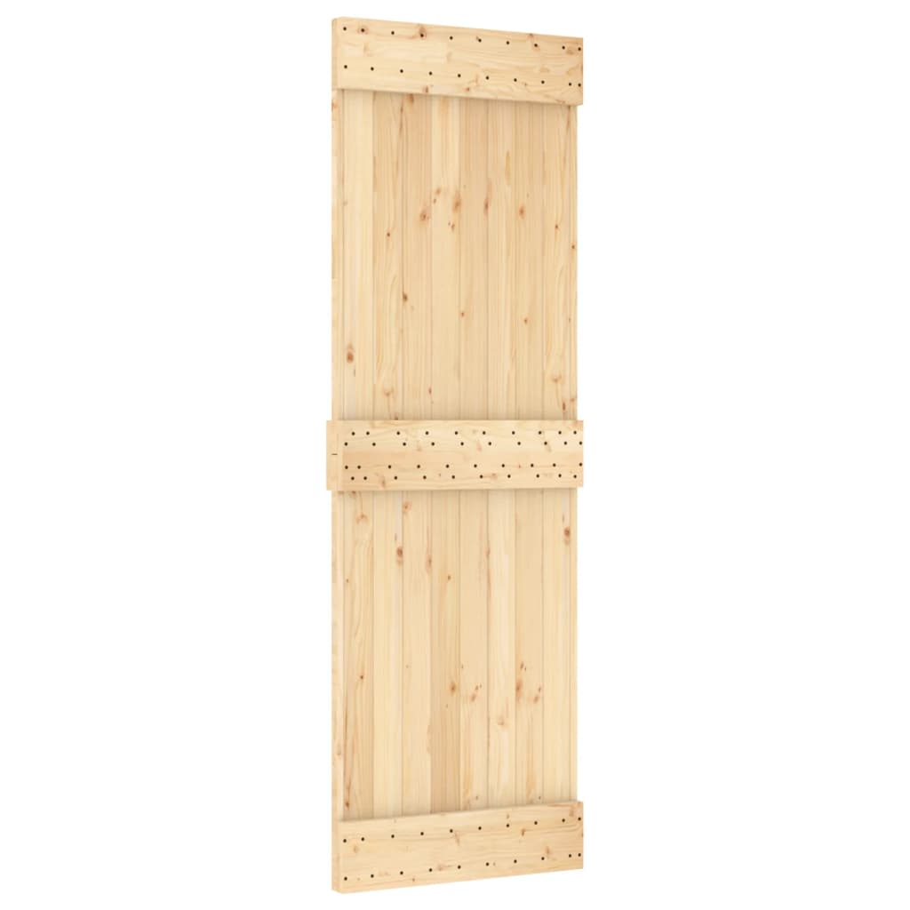 vidaXL Porta Scorrevole con Set Hardware 70x210 cm Legno Massello Pino