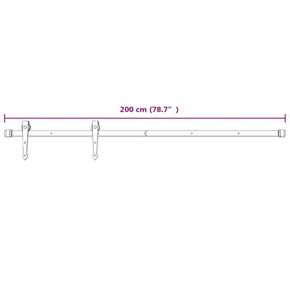 vidaXL Porta Scorrevole con Set Hardware 90x210 cm Legno Massello Pino