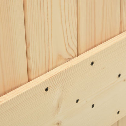 vidaXL Porta Scorrevole con Set Hardware 85x210 cm Legno Massello Pino