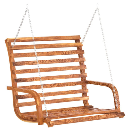 vidaXL Panca a Dondolo con Tetto Massello di Abete Finitura in Teak