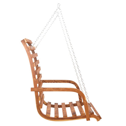 vidaXL Panca a Dondolo con Tetto Massello di Abete Finitura in Teak